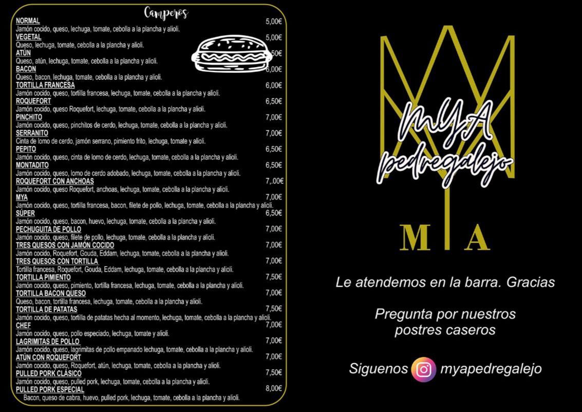 Foto menú cara delantera